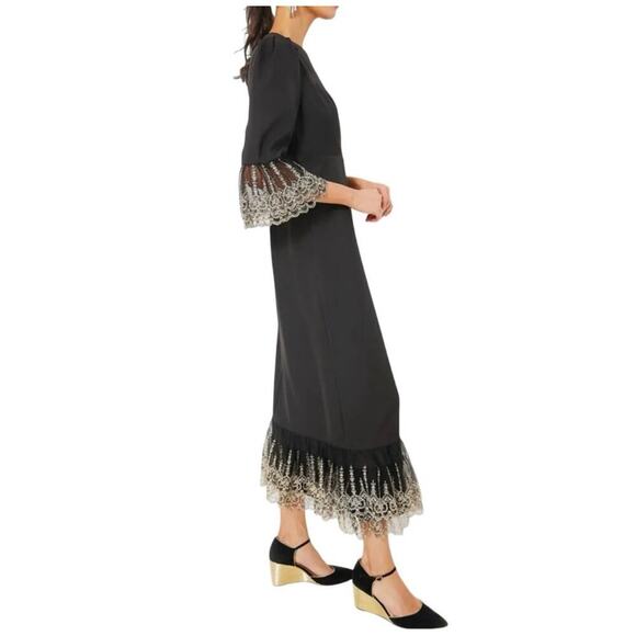 TUCKERNUCK Pomander Place Black Gold Lace Lillith Dress NWT Size Medium - Picture 5 of 11